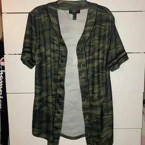 Camo Baseball T-shirt - Large
